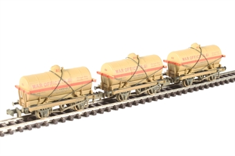 Pack of 3 14 ton tank wagons "War Office" - weathered - Limited Edition for Bachmann Collectors club