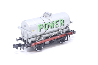 14 Ton Tank Wagon with Large Filler Cap 115 in 'POWER' Silver Livery - Limited Edition for Osborn's Models