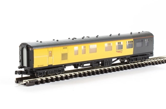 MkI Structure Gauging Train main data coach in Network Rail yellow