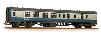 Mk1 BSK brake second Corridor 34668 in BR blue and grey with ScotRail branding - weathered