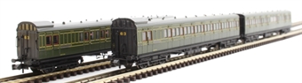 Pack of 3 SECR 60' Birdcage coaches in SR olive green