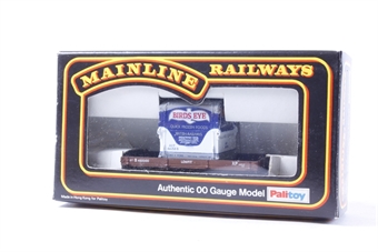 1-plank wagon in BR bauxite B450000 & Container - Birds Eye