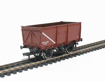 16 ton slope sided riveted side door mineral wagon 9512 in Ministry of War transport brown livery