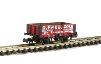 5 Plank open wagon with Wooden Floor No. 11 'R. Fred Cole'