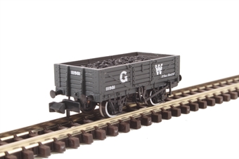 5 plank wagon with wooden floor in GWR grey