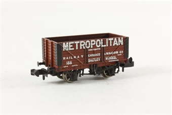 8 Plank Fixed End Wagon 188 in 'Metropolitan Amalgamated Railway Carriage & Wagon Company' Red Livery - Collectors Club Model 2006