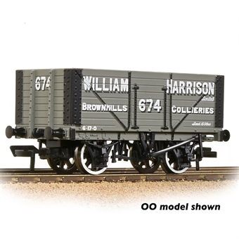 8 Plank Wagon Fixed End 'William HarrisonGÇÖ Grey