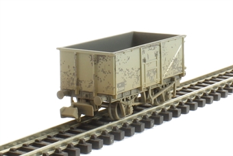 16 Ton Steel Mineral Wagon in BR grey - weathered