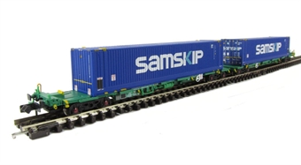 Intermodal Bogie Wagons With Two 45ft Containers 'Samskip'.