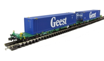 Intermodal Bogie Wagons With Two 45ft Containers 'Geest'.