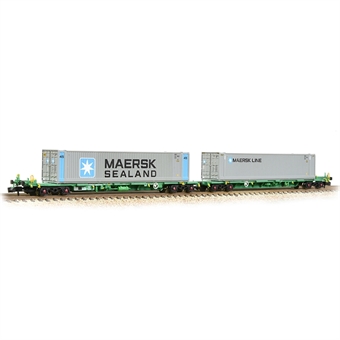 FIA Intermodal Bogie Wagons With 'Maersk line' 45ft Containers [WL]