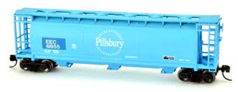 3-bay ACF cylindrical covered hopper of Pillsbury - blue 61955