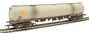 BR 102T TEA Bogie Tank Wagon 'Shell' (BR Railfreight Petroleum Sector) Grey (Weathered)