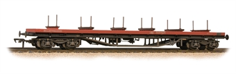 80 Tonne glw BDA Bogie Bolster Wagon Railfreight (Red) - Weathered