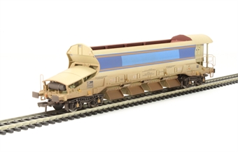 JJA auto ballaster outer generator wagon in ex-Railtrack livery - weathered