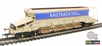 JJA auto ballaster in Railtrack livery with flat top profile GERS13005 (4 per rake with each generator wagon)