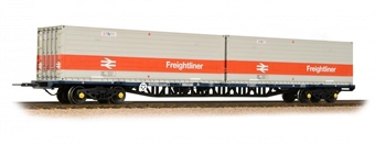Classic freightliner bogie wagon. Single "inner" FFA flat with 2 * 30' ISO containers