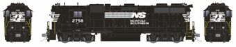 GP38 EMD with high hood of the Norfolk Southern #2758