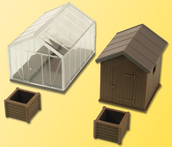 Decoration set greenhouse HO scale