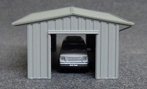 Armco Steel Building Shed, Gray