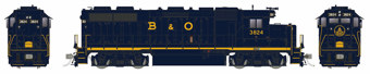 GP38 EMD of the Baltimore and Ohio #3824 - digital sound fitted
