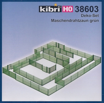 Green wire mesh fence HO scale