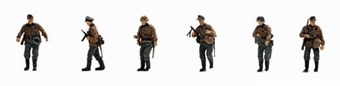 German Army Dt. Infantry with Weapons, Camouflage - pack of 6