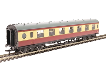 LMS 60' Porthole first open M7481M in BR crimson & cream - lightly weathered