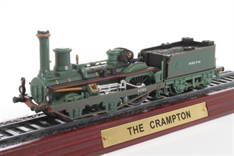 "The Crampton" 4-2-0 Locomotive - Static Model on Plinth