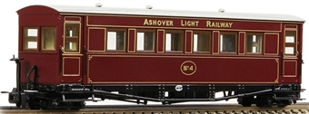 Gloucester bogie coach in Ashover Light Railway crimson - 4