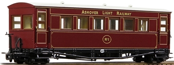 Gloucester Bogie Coach in Ashover Light Railway crimson - No.1