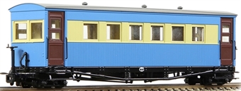 Gloucester Bogie Coach in Lincolnshire Coast Light Railway blue and cream - unnumbered