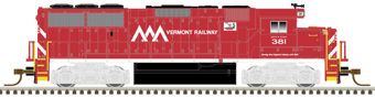 GP60 EMD 381 of the Vermont Railway