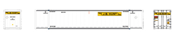 53' High-Cube Containers, J.B. Hunt #230083 (2-Pack)