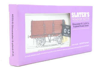 Gloucester 6-Plank Private Owner Wagon Kit - Undecorated