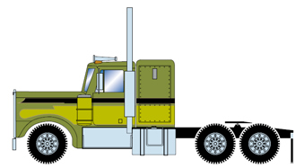 Kenworth Tractor of the Two-Tone Green