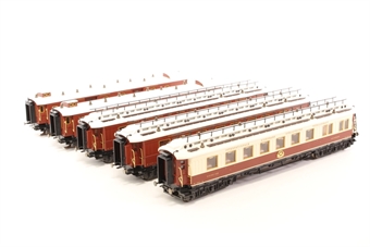 Luxury Train of the CIWL, 1910 - pack of five coaches