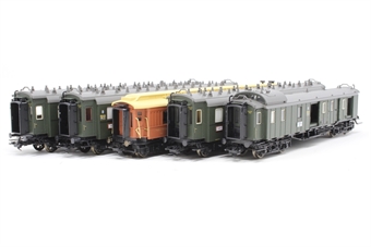 5-Car Express Passenger Coach set of the Royal Bavarian State Railway