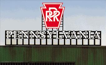 Pennsylvania Railroad Billboard, Animated Neon Sign Kit