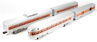 Williams 60' Streamliners 4 car - Baggage, Pullman, Vista Dome & Observation car "New Haven"