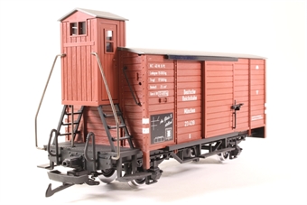 Closed Wagon in Brown with brakemans compartment of the German DR