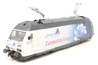 Re 465 Electric Locomotive of the Swiss BLS in "Connecting Europe" Livery