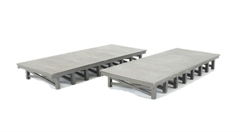 Pair of wooden platforms