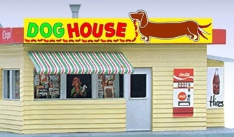 Small "Dog House" Hot Dog Sign, Animated Neon Style Sign Kit