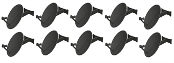 Satellite Dishes (Pack of 10)
