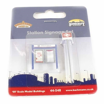 Station signage set (15 x 5 x 48mm)
