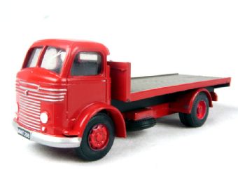 Commer flatbed lorry in red