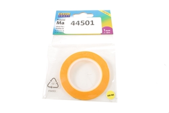 Precision masking tape - 1mm x 18 metres - pack of two rolls