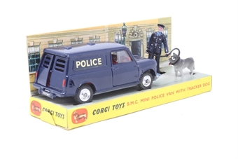 Austin Mini Police Van - With Policeman and Tracker Dog