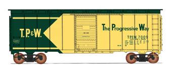 10' 6" Modified AAR Box Car, Toledo Peoria and Western 7022